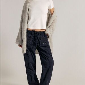 Free People We the Free Tahiti Cargo Pants. Jet Black. Size XS